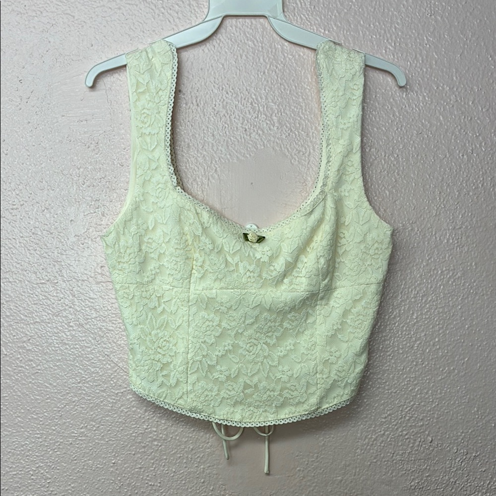 Elegant Lace Cream Top